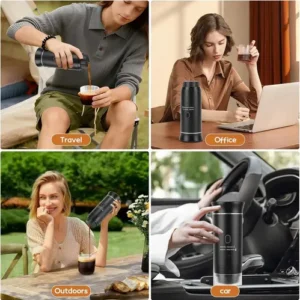 Cafeteira Portátil Elétrica Display Digital Cápsulas E Pó Preto - Imagem 5