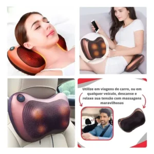 Massageador Travesseiro Elétrico Corporal Pescoço Lombar - Imagem 10
