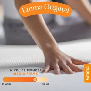 Colchão Queen Emma Original 158x198cm 3 Camadas de Espuma à Vácuo, Alta Respirabilidade, Tecnologia Alemã, Capa Removível Lavável e 10 Anos de Garantia - Imagem 5