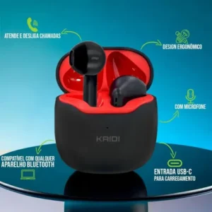 Fone De Ouvido Bluetooth Kd771 Kaidi Tws 5.1 Esporte Celular - Imagem 11