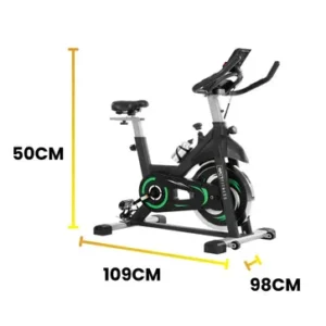 Bicicleta Ergométrica Spinning 20kg Wct Fitness Cor Preto/Verde - Imagem 4