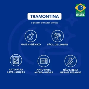 Aparelho de Jantar Ingrid em Porcelana 20 Peças Cor Branco Tramontina - Imagem 4