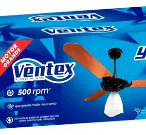 Ventilador de Teto Ventex Yris Preto Com Luz Pás Reversíveis - Imagem 8