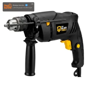 Furadeira De Impacto Profissional 1/2 Pol 13mm 750w Tbf750 Função Reversa Controle de Velocidade 127V The Black Tools - Imagem 1