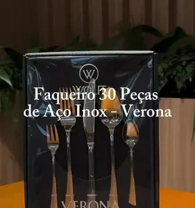 Faqueiro 30 Peças Verona Aço Inox Wolff com Caixa Presenteável - Faqueiro 06 Pessoas - Imagem 2