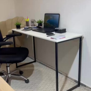 Escrivaninha Industrial Mesa Estudo Aparador Office Aço Mdf - Imagem 8