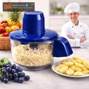 Aparelho Descascador Elétrico Usb Para Alho Frutas 9 Lâminas - Imagem 1