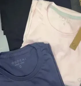 Camiseta Ogochi Básica Algodão Original Lisa Masculina - Imagem 3