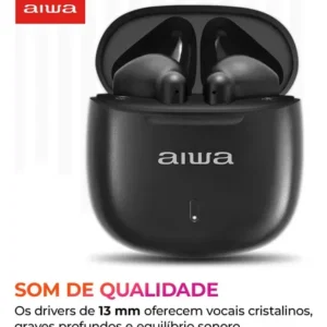 Fone de Ouvido Eardbud AIWA AWS-EB-05-B Bluetooth IPX4 24 Horas de bateria - Imagem 3
