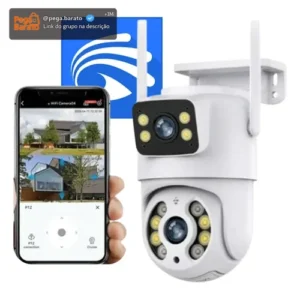 Câmera Dupla Segurança Ip Wifi Externa Lente 6mp App Yoosee - Imagem 1
