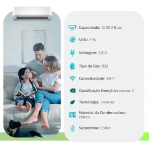 Ar Split Electrolux Color Adapt Wi-fi 12k Inverter R-32 220v - Imagem 2