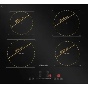 Cooktop de Indução Mueller 4 Bocas 7200W Painel Touch Preto - Imagem 6