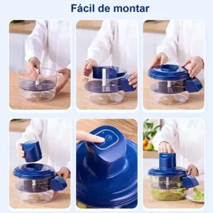 Aparelho Descascador Elétrico Usb Para Alho Frutas 9 Lâminas - Imagem 6