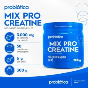 Creatina Probiotica Mix Pro Creatine 300g - Imagem 2