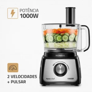 Multiprocessador Turbo Chef 9 em 1 Mondial 1000W MPN-01-BF - Imagem 4