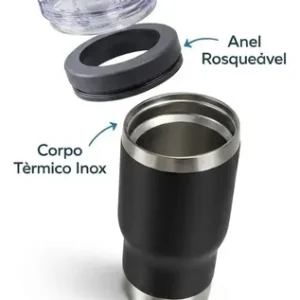 Copo Térmico Porta Garrafa Térmica Latinha 420ml Para Cerveja Refrigerante Long Neck Inox Isolamento Térmico Parede Dupla Para Praia Churrasco Camping Alta Durabilidade - Sayonara - Imagem 3