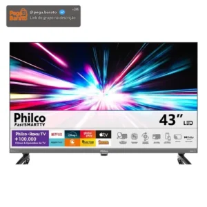 Smart Tv 43 Philco P43vik Roku Led Dolby Audio Wi-fi Hdmi Hdr Full Hd 110/220v - Imagem 1