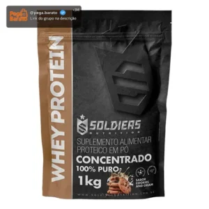 Whey Protein Concentrado 1kg Cookies Soldiers Nutrition - Imagem 1