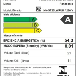 Micro-ondas Panasonic 21 Litros Branco - NN-ST25lWRU - Imagem 8