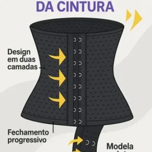 Cinta Modeladora Redutora Afina Cintura Alta Compressão - Imagem 13
