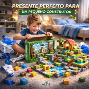 Kit 100 Blocos Magnéticos De Montar Construção Brinquedo - Imagem 6