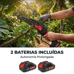 Mini Motosserra Elétrica Portátil 6 Polegadas 21v Duas Baterias Recarregável Serra De Poda Para Jardim E Árvores - Imagem 8