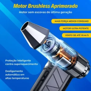 Mini Ventilador Soprador Ar Turbo 130000RPM Sem Fio Recarregável USB 3 Níveis Jato Forte Portátil Multiuso Limpeza Teclado Carro Acende Churrasqueira Simake - Imagem 11