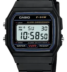 Relógio Vintage Preto com Pulseira de Borracha F91W-1 Clássico e Elegante Casio - Imagem 8