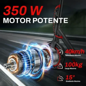 Oimotoo Patinete Scooter Elétrico 350w Dobrável C/bluetooth - Imagem 3