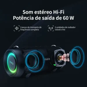 Caixa De Som Bluetooth Mifa A90 Potência 60w Cor Preto - Imagem 3
