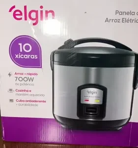 Panela De Arroz Elétrica Gran Rizzo 700w Elgin 10 Xíc Preto - Imagem 3