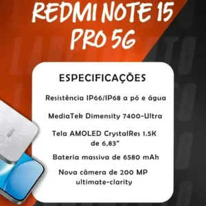 Xiaomi Redmi Note 15 Pro 5g 512gb 12gb Global Chip ( E-sim) - Imagem 4