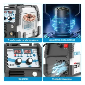Máquina Solda 250a Sem Gás Com Acessórios 110v/220v Dobevi - Imagem 8