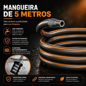 Lavadora Alta Pressão Portátil Recarregável Sem Fio Bivolt - Imagem 4