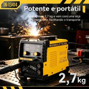 Maquinas de Solda Inversora 300a 3 Em1 Mig Tig Mma Bivolt 110/220v Portátil Profissional Com Display Digital +Acessórios - Imagem 9