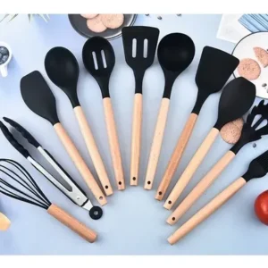 19 Peças Kit Utensilios Cozinha Tábua Em Silicone Espátula - Imagem 4