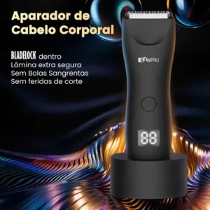 Enssu Aparador De Pelos Corporais Masculino Com Base Cor Preto - Imagem 10