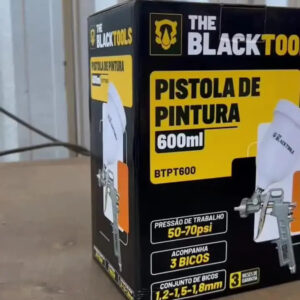 Pistola Pintura Gravidade 600ml 3 Bicos 1.2 1.5 1.8 Btpt600 Profissional The Black Tools - Imagem 2