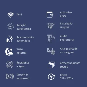 Câmera Ip A8 App Icsee Infravermelho Prova D'água Externa Wifi Hd Cor Branco - Imagem 3