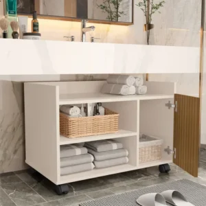 Organizador Gabinete Para Banheiro Lavabo Com Rodízio Gaveta - Imagem 10