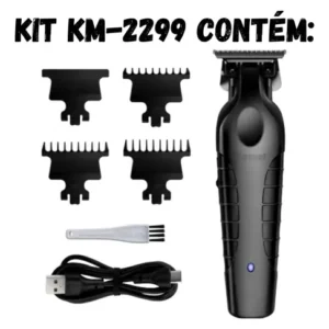 Kit Maquina Cortar Cabelo Kemei Profissional + Acessórios - Imagem 5