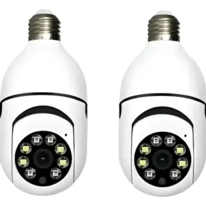 Kit 2 Câmeras Segurança 360º Jortan Wifi IP HD Visão Noturna Lâmpada - Imagem 2