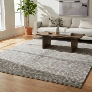 Tapete Para Sala Antiderrapante Jacquard Marrom 140x200cm Lavável - Imagem 7