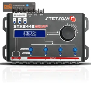 Processador de Áudio Digital Automotivo Stetsom STX2448 com Crossover e Equalizador - Imagem 1