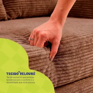 Sofá Cama Nami. 1,88m Xpand Tech Tecido Velourê Cama Inbox - Imagem 8