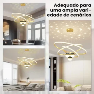 Pendente Luminárias Led Teto Modernas, Lustre Para Sala 60w - Imagem 6