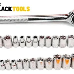 Kit Jogo De Ferramentas 129 Peças Com Jogo De 40 Soquetes Chaves E Kit 300 Peças Brocas E Buchas The Black Tools - Imagem 7