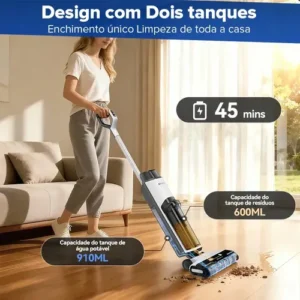 Aspirador De Pó Vertical Seco Úmido Redroad W15 200w 910ml Branco - Imagem 5