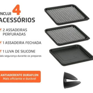 Fritadeira Air Fryer Forno Oven 12L, Mondial, 2200W - AFON-12L-BI - Imagem 4