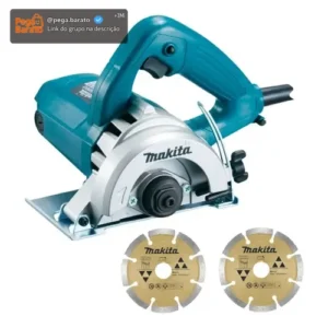 Serra Makita 4100nh3zx Mármore com 2 Discos Diámetro 110mm 1300W - Imagem 1